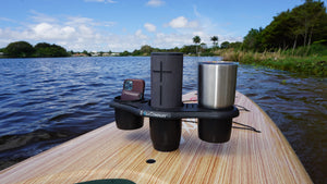 E-Sea Caddy Pro- Multi Cup Suction Mounted Drink Holder-Black
